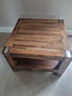 Henders & Hazel Acaciahouten Bijzettafel/Salontafel, Huis en Inrichting, Ophalen, 50 tot 100 cm, Vierkant, 50 tot 100 cm