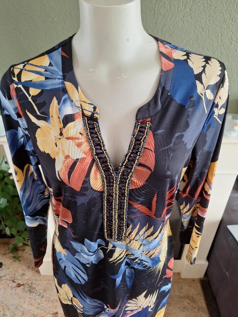 K-Design K Design prachtige jurk M 38 40, Kleding | Dames, Maat 38/40 (M), K-design, Zo goed als nieuw, Knielengte