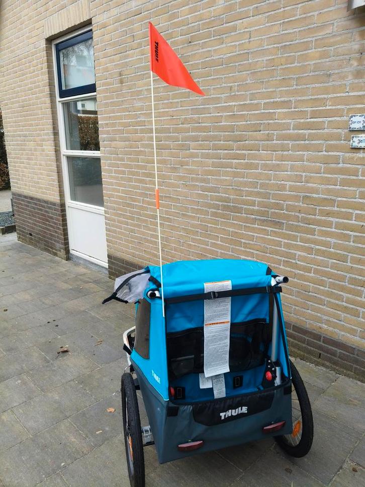Thule Coaster XT fietskar en wandelwagen, Fietsen en Brommers, Fietsaccessoires | Aanhangers en Karren, Zo goed als nieuw, Kinderkar