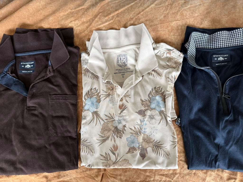 In nieuwstaat: 3 stuks State of Art polo’s in maat L, Kleding | Heren, Polo's, Ophalen of Verzenden, Zo goed als nieuw, Maat 52/54 (L)