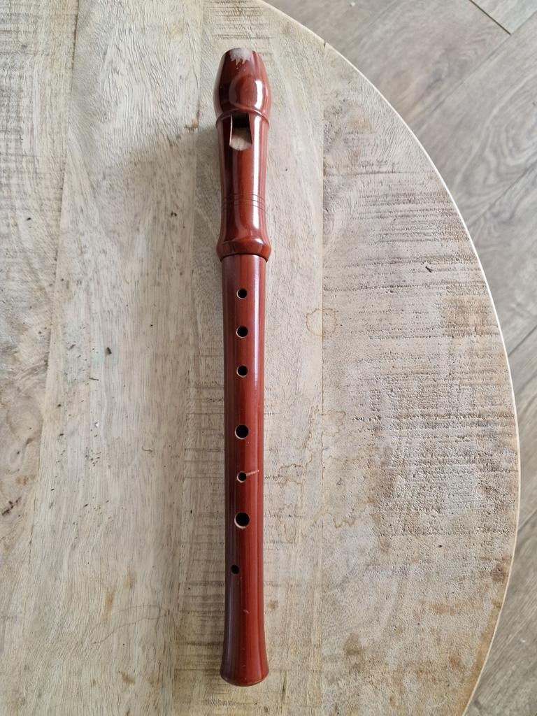 Houten blokfluit - Klassiek muziekinstrument, Muziek en Instrumenten, Blaasinstrumenten | Blokfluiten, Ophalen of Verzenden, Gebruikt