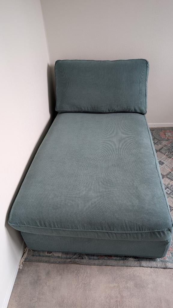 Kivik chaise longue, NIEUWE ribstof kelinge grijsturkoois, Huis en Inrichting, Banken | Sofa's en Chaises Longues, Ophalen, Modern, Comfortabel, Scandinavisch