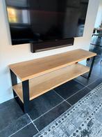 Massief eiken tv meubel, Ophalen, Gebruikt, 150 tot 200 cm, Eikenhout