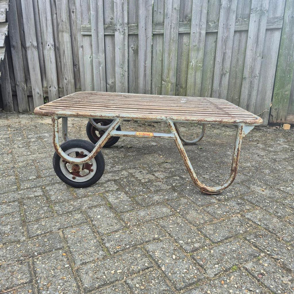 Vintage Robur transportkar - Industriële stijl, Ophalen, Vintage, Gebruikt, Metaal