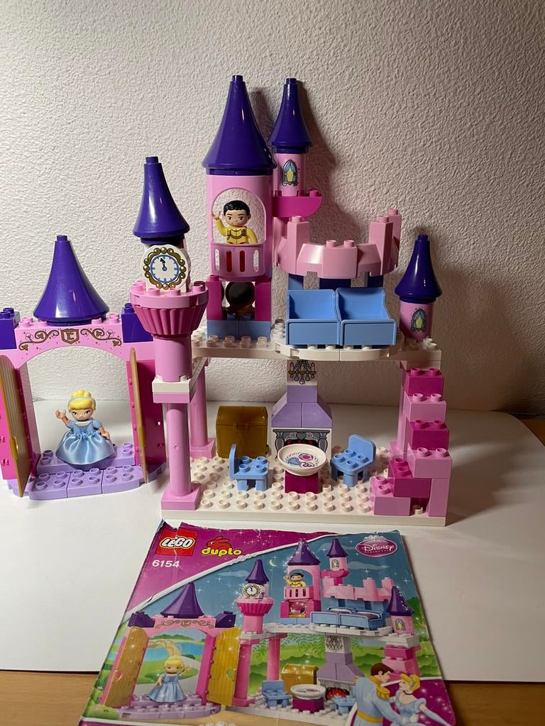 Duplo 6154 Disney Assepoester's Kasteel +instructieboekje, Ophalen of Verzenden, Zo goed als nieuw, Complete set, Duplo