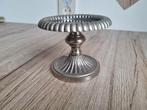 Mooie Antiek Vintage Kandelaar op voet Metaal - Fluweel, Gebruikt, Overige kleuren, Verzenden, Metaal