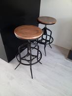 Krukjes bar industriel  75cm hoog.  (Inc bar optioneel), Ophalen of Verzenden, Hout