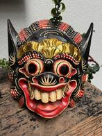 Barong masker houtsnijwerk Indonesie handbeschilderd, Antiek en Kunst, Ophalen of Verzenden