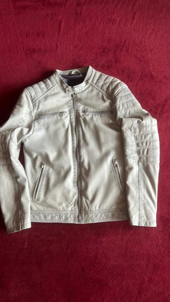 Zo goed als nieuw leren Goosecraft bikers jack, Ophalen of Verzenden, Zo goed als nieuw, Maat 48/50 (M), Grijs