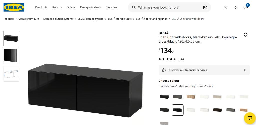 Ikea Besta Planken (2x), Ophalen, Gebruikt