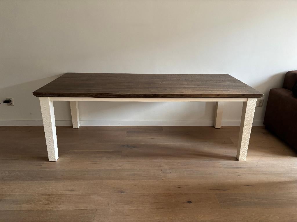 Eettafel - Acacia hout, Ophalen, Gebruikt, 200 cm of meer, 50 tot 100 cm