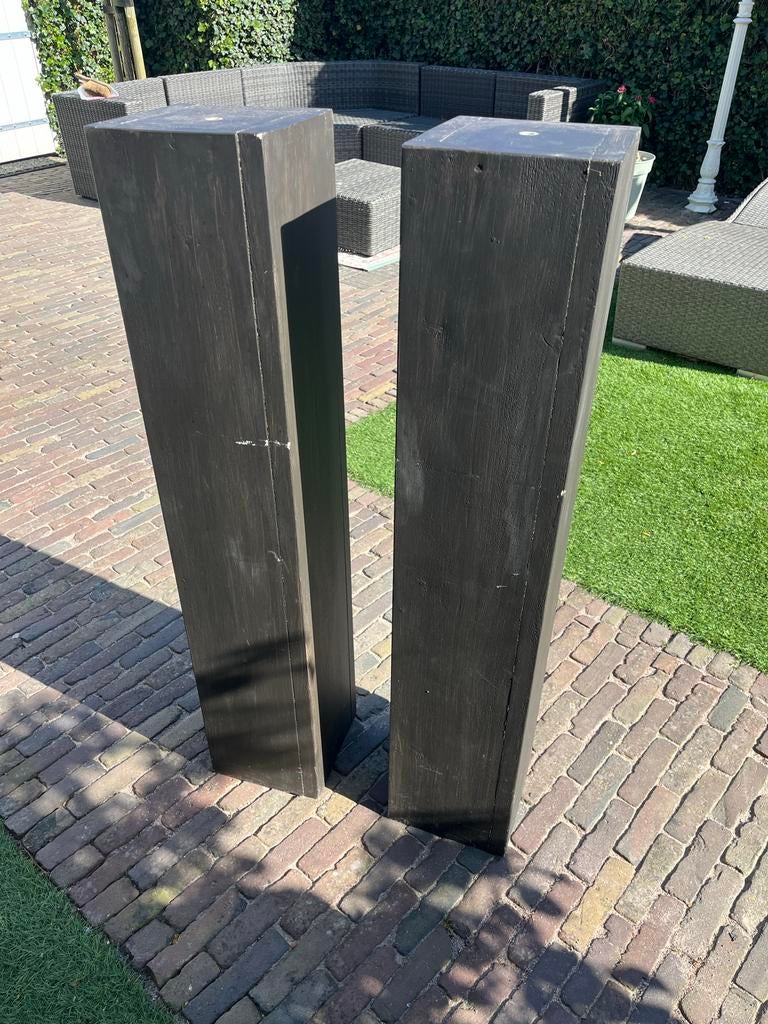 Houten zuilen (2 stuks), Ophalen, Gebruikt
