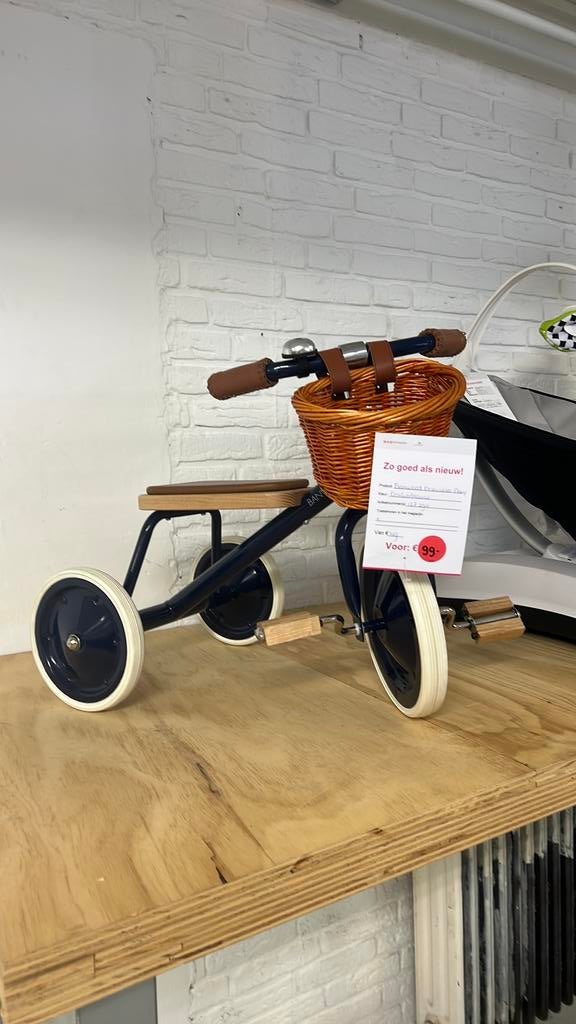 Banwood Driewieler Navy, Ophalen, Zo goed als nieuw