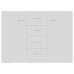 vidaXL - Dressoir - Wit - Bewerkt hout, Ophalen