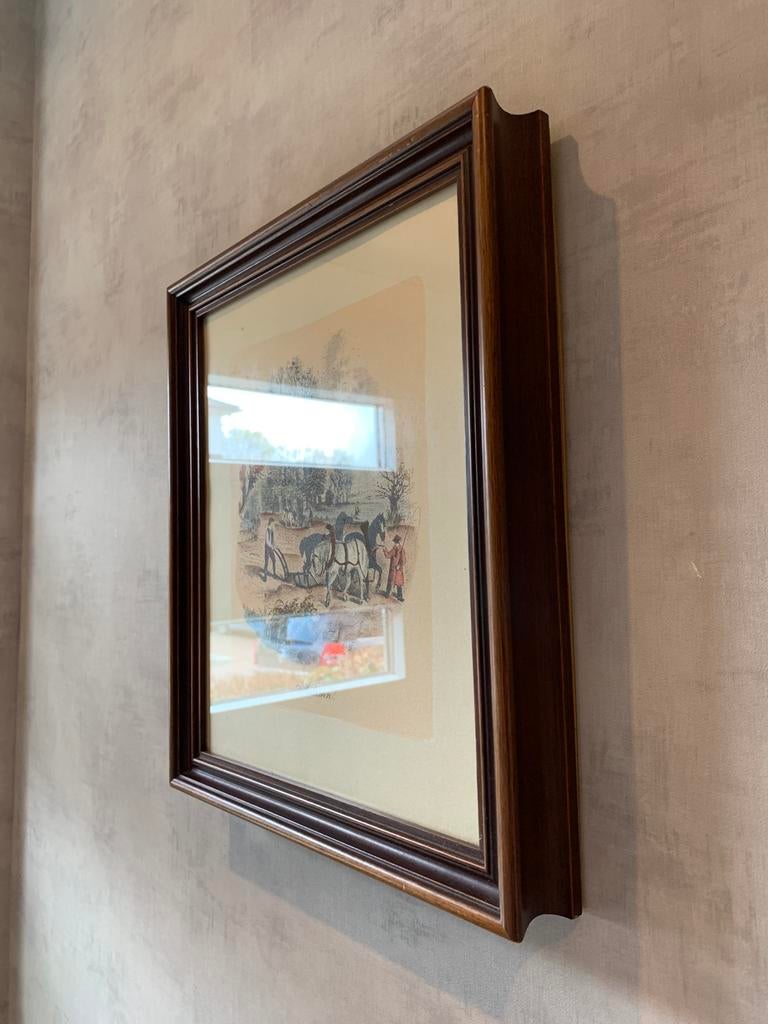 Schilderij met houten rand, Ophalen of Verzenden, Rechthoekig, Minder dan 50 cm, Minder dan 100 cm