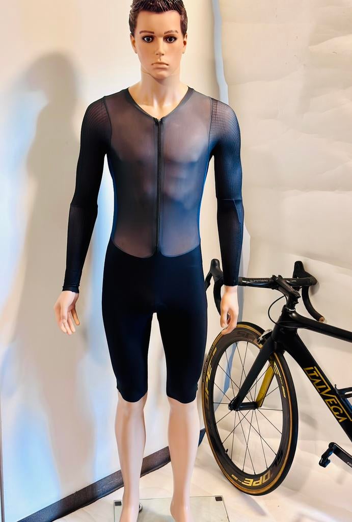 Wielrenkleding wielrenpak snelpak tijdritpak maat S/M, Ophalen of Verzenden, Zo goed als nieuw, Bovenkleding, Heren