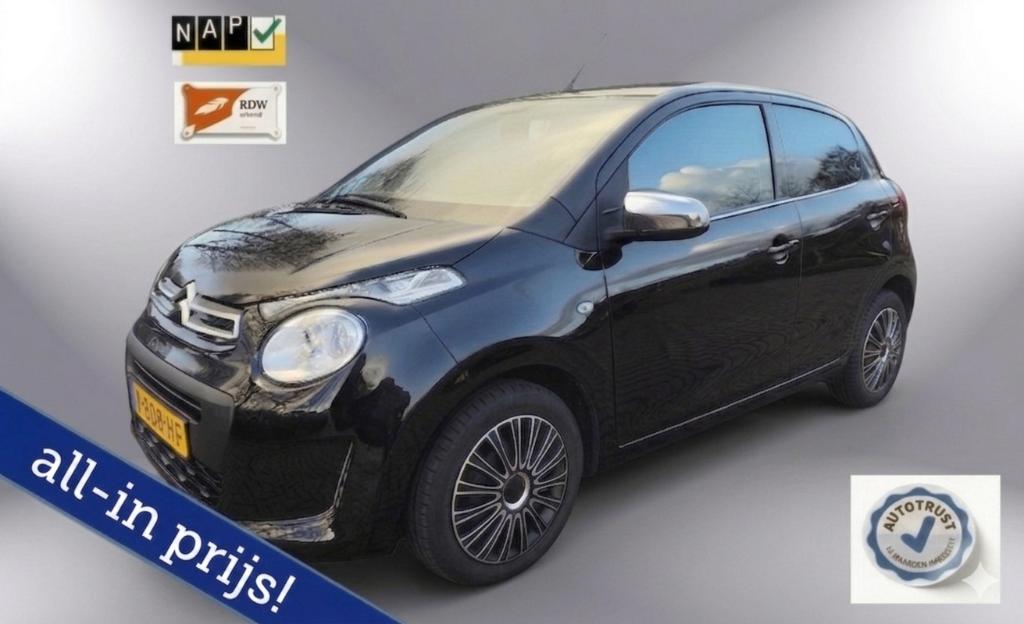 12 mnd Europees Garantie Z.G.A Nieuw Citroën C1 1.0 VTi Feel, Auto's, Citroën, Stof, Euro 6, 4 stoelen, Zwart