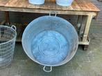 Héél groot ronde zinken teil, Tuin en Terras, Bloembakken en Plantenbakken, Ophalen, Rond, Zo goed als nieuw, Balkon
