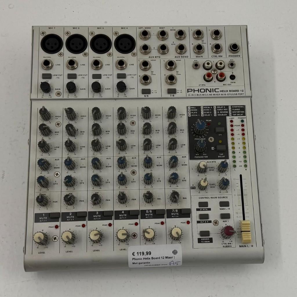 Phonic Helix Board 12 Mixer | Met garantie, Muziek en Instrumenten, Dordrecht@usedproducts.nl, Toulonselaan 72, Ophalen of Verzenden