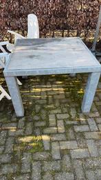 Tuintafel 4p chinese hardsteen gegalvaniseerd, Tuin en Terras, Ophalen, Zo goed als nieuw, Rechthoekig, Overige materialen
