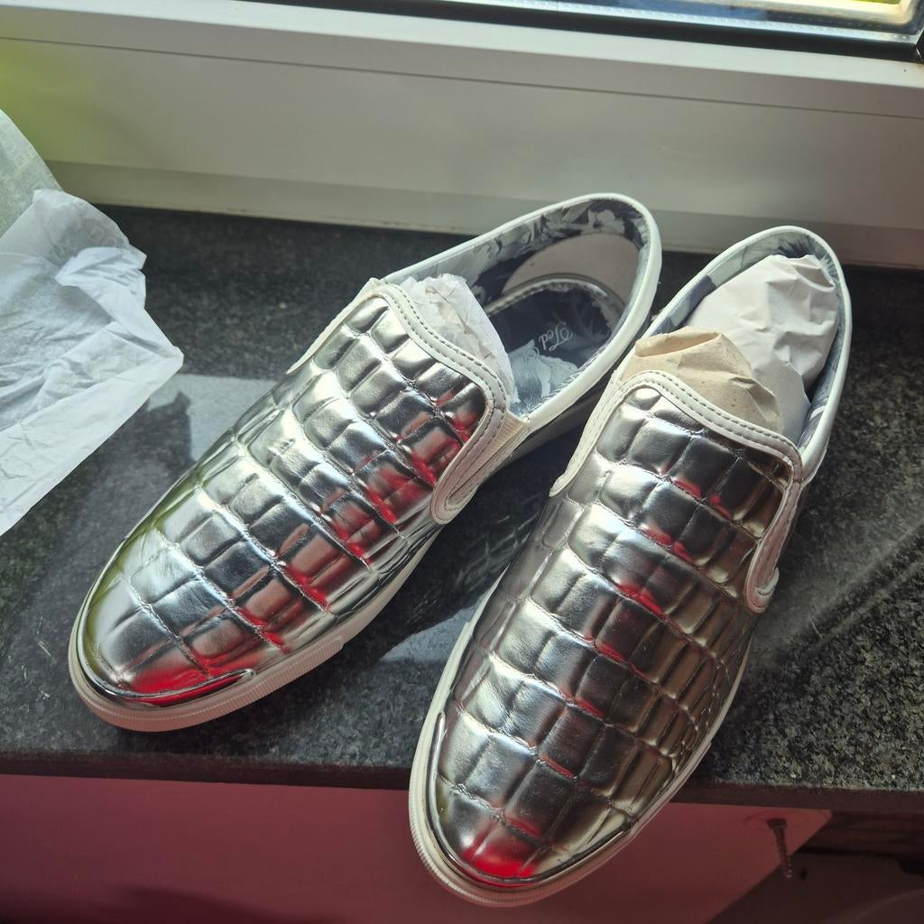 Ted Baker instappers maat 40- Zilver, Kleding | Dames, Overige kleuren, Instappers, Nieuw, Ophalen of Verzenden