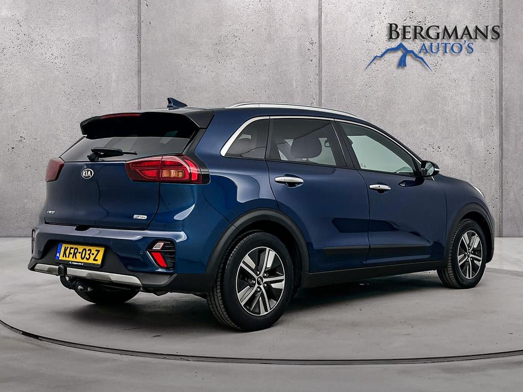 Kia Niro - 1.6 GDi Hybrid DynamicLine // TREKHAAK // APPLECA, Gebruikt, Blauw, Leder en Stof, Adaptive Cruise Control