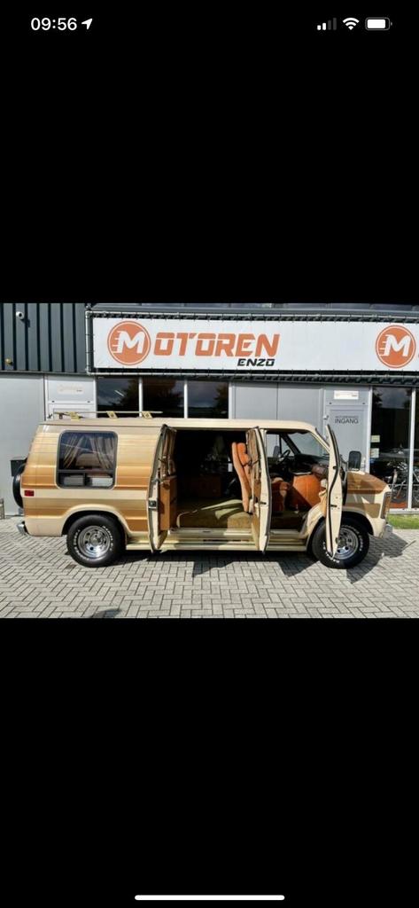 Unieke Dodge Campervan - Retro Stijl, Caravans en Kamperen, Chemisch toilet, Reservewiel, Particulier, Koelkast