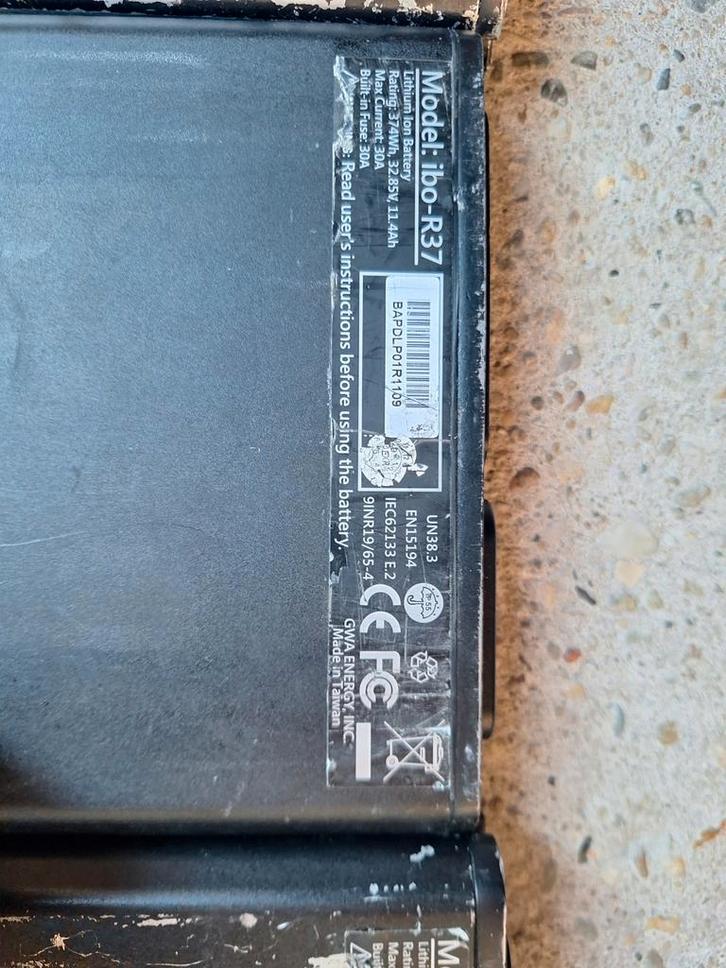 Babboe  fietsaccu (model: Ibo-R37)., Fietsen en Brommers, Fietsaccessoires | Fietsaccu's, Gebruikt, Ophalen of Verzenden