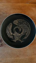 Wandbord  Pauw kleur diepgroen/goud  Lorenz Hutschenreuter, Ophalen