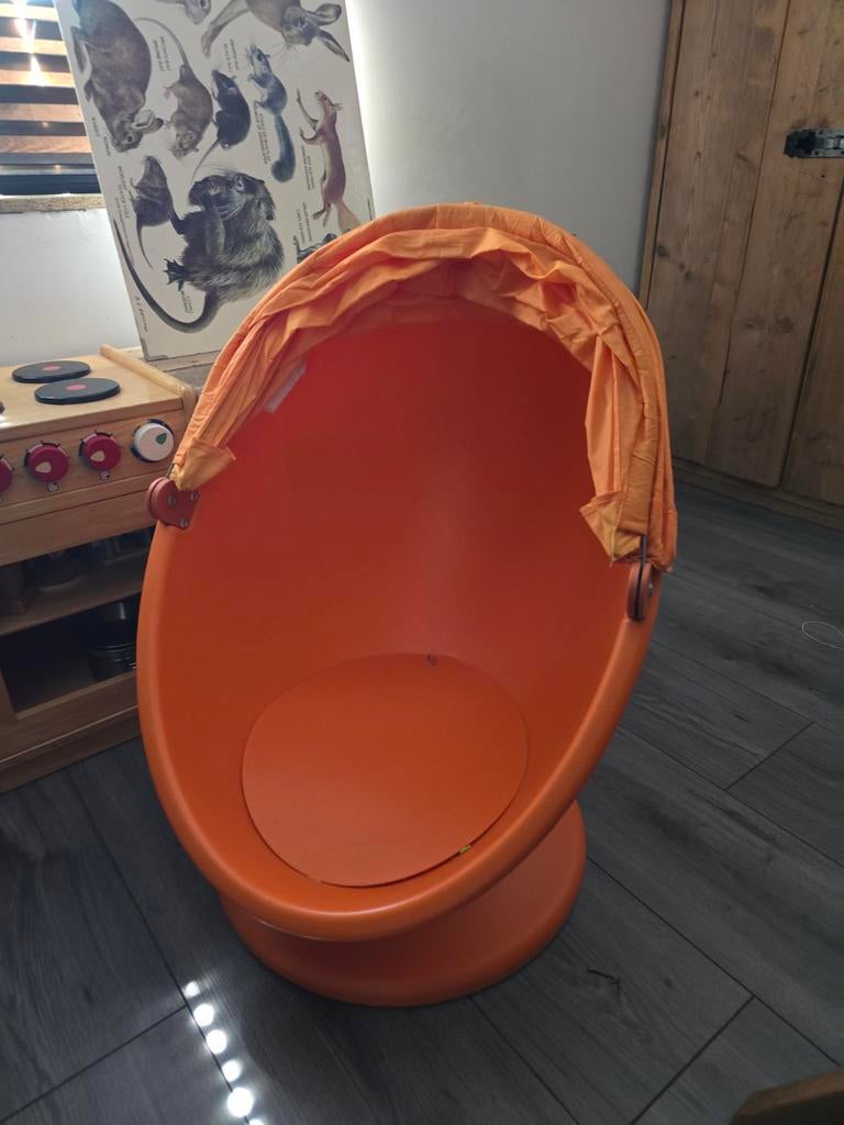 Ikea kinderstoel met kap, oranje, Ophalen, Gebruikt, Overige typen