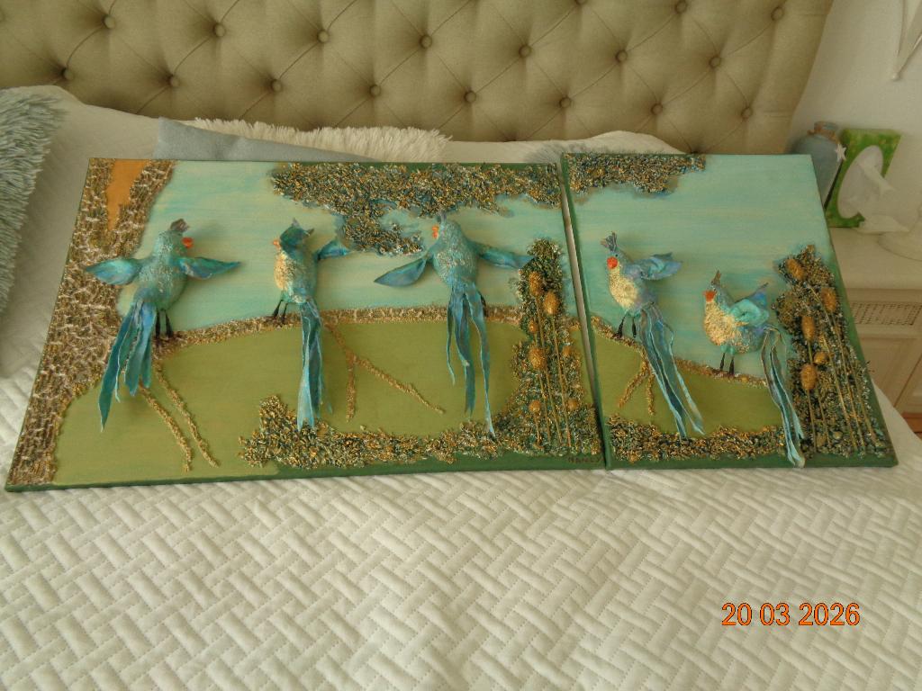 Schilderij (twee delen) zelfontwerp, Ophalen