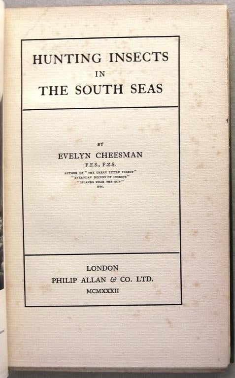 Hunting Insects in the South Seas 1932 Pacific Entomologie, Ophalen of Verzenden