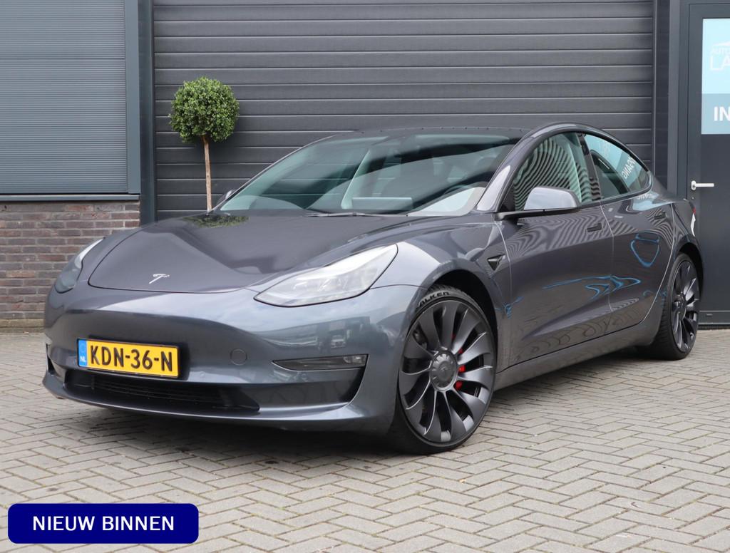 Tesla Model 3 Performance AWD 75 kWh | 92.6% SOH | FSD 3 | S, Auto's, Tesla, Automaat, Stof, Gebruikt, Zwart