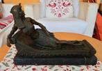 ~1930 Art Deco bronzen beeld , Cleopatra, Ophalen of Verzenden