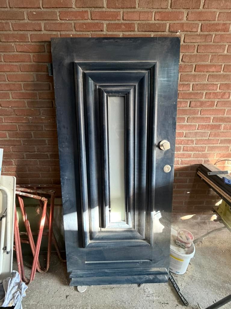 Houten voordeur, Ophalen, Gebruikt, 80 tot 100 cm, Buitendeur