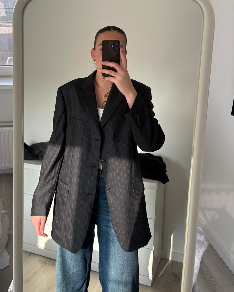 Van Gils blazer vintage, Kleding | Heren, Kostuums en Colberts, Ophalen of Verzenden, Gedragen, Maat 48/50 (M), Grijs