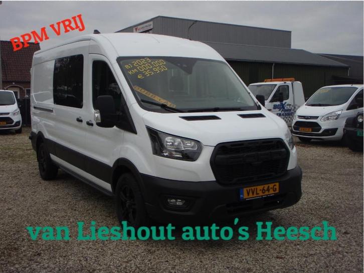 Ford Transit 350L Trekhaak Dubbele Cabine groot scherm navi, Auto's, Bestelauto's, Bedrijf, Te koop, ABS, Achteruitrijcamera, Airconditioning