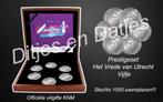 Vrede van Utrecht Vijfje Kleurset Zilver Proof Combinatieset, Ophalen of Verzenden, Koningin Beatrix, Euro's, Zilver