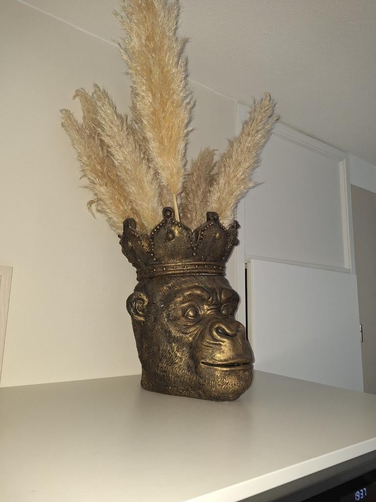 Werner Voss Plantenpot Aap met Kroon - ZGAN, Ophalen of Verzenden, Zo goed als nieuw, Overige kleuren, Overige materialen