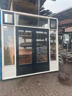 Dubbele deur  met Driepuntsluiting ''Dubbel glas'', Ophalen, Gebruikt, 120 cm of meer, 215 cm of meer