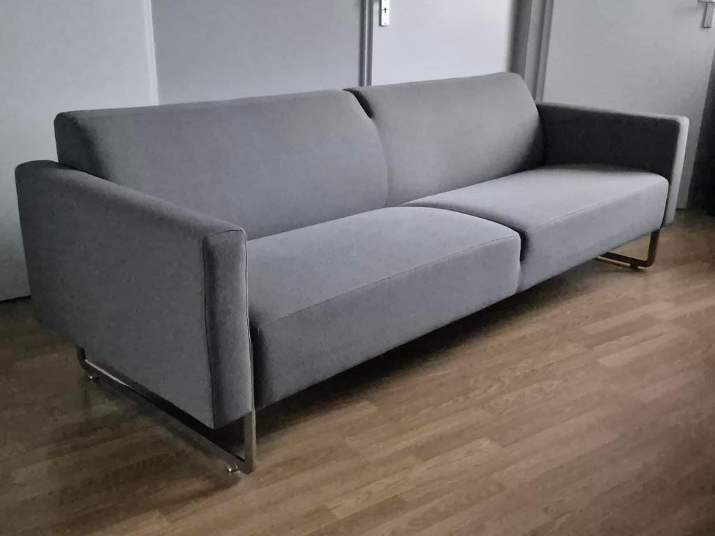 Artifort Mare Design Bank 3 zits. grijze orginele stof, Ophalen, Leolux minotti metaform stof, Driepersoons, 75 tot 100 cm