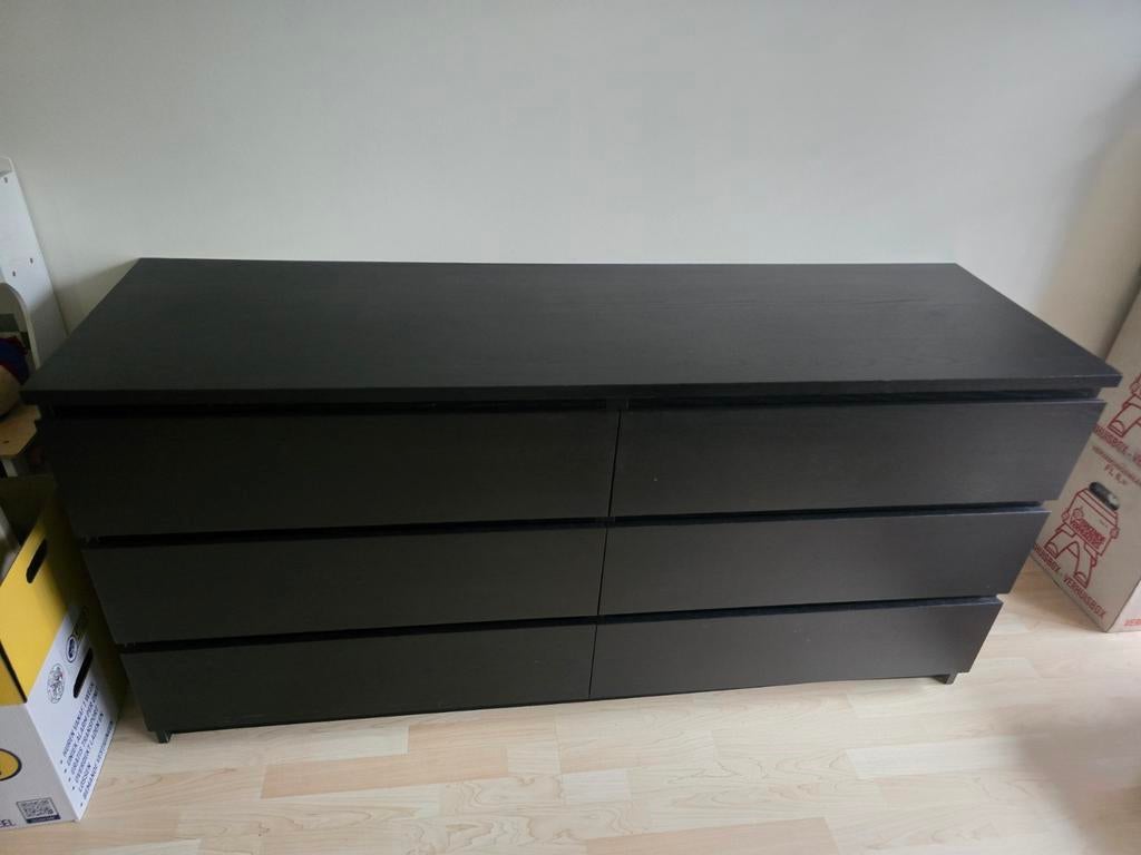 LADENKAST 6 LADEN ZWART 160x48x78 MOET ZSM WEG !!, Huis en Inrichting, Kasten | Ladekasten, Ophalen, 50 tot 100 cm, Zo goed als nieuw