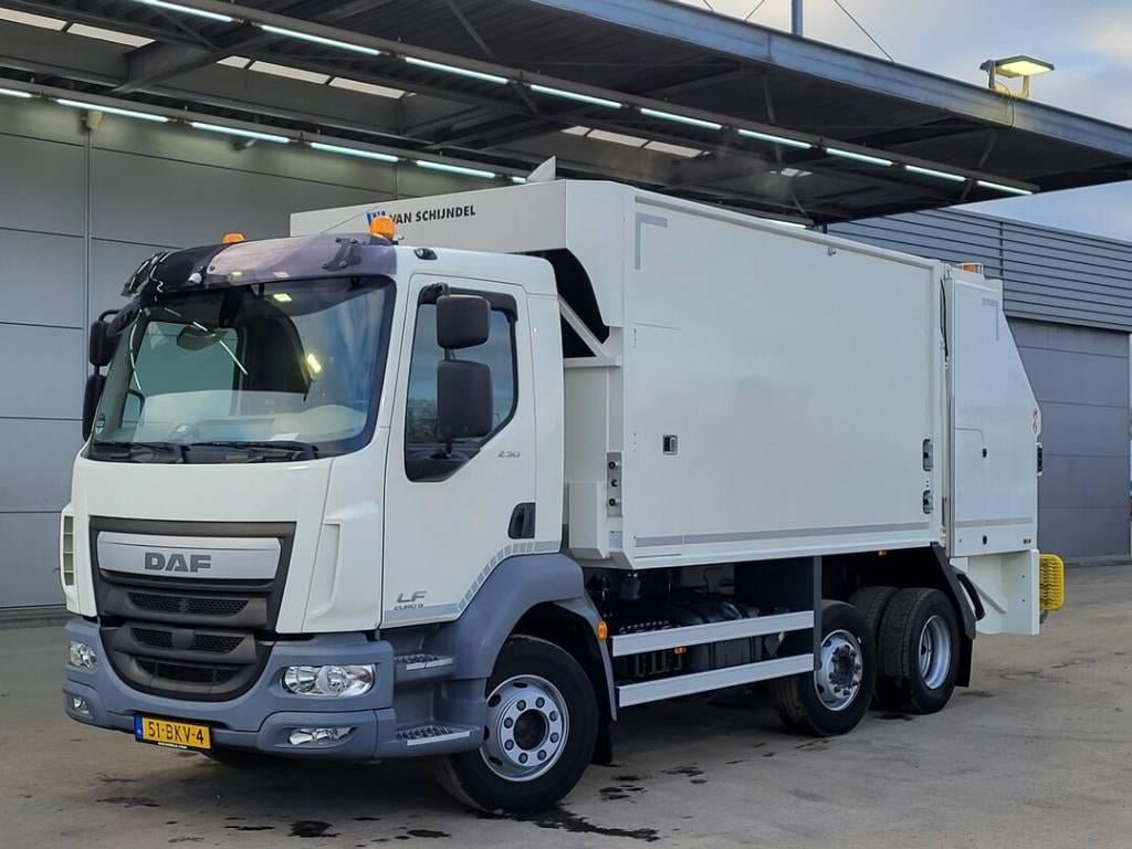 DAF LF 230 Vuilniswagen (bj 2018), Auto's, Euro 6, Overige brandstoffen, Wit, Bedrijf