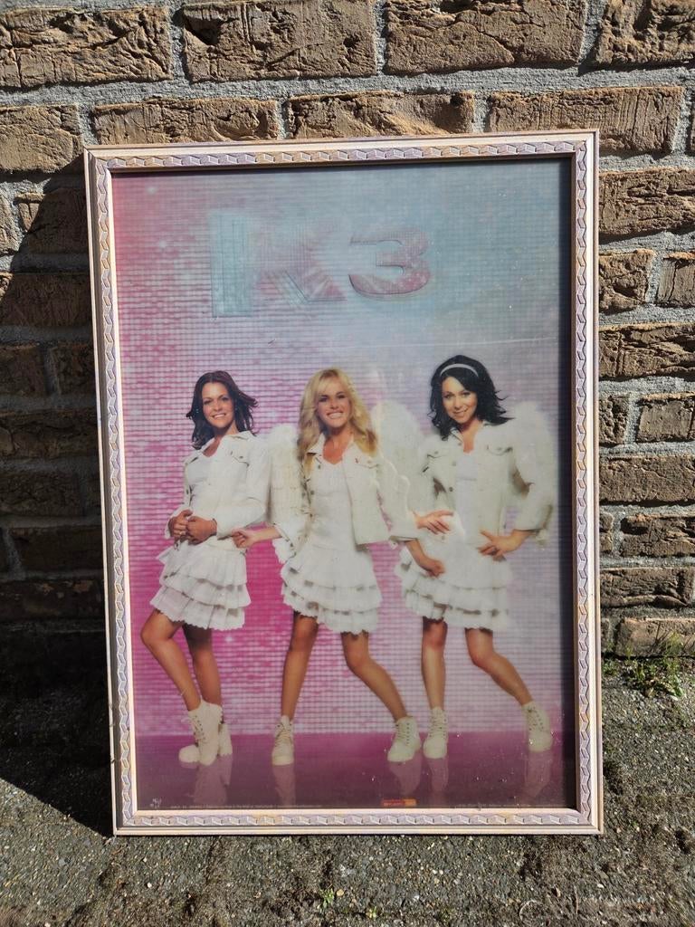 K3 poster in lijst, Ophalen of Verzenden, Hout, Minder dan 50 cm