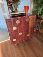 Acacia massief houten Drankenkast 75l46,5b96,5h, Ophalen, Gebruikt