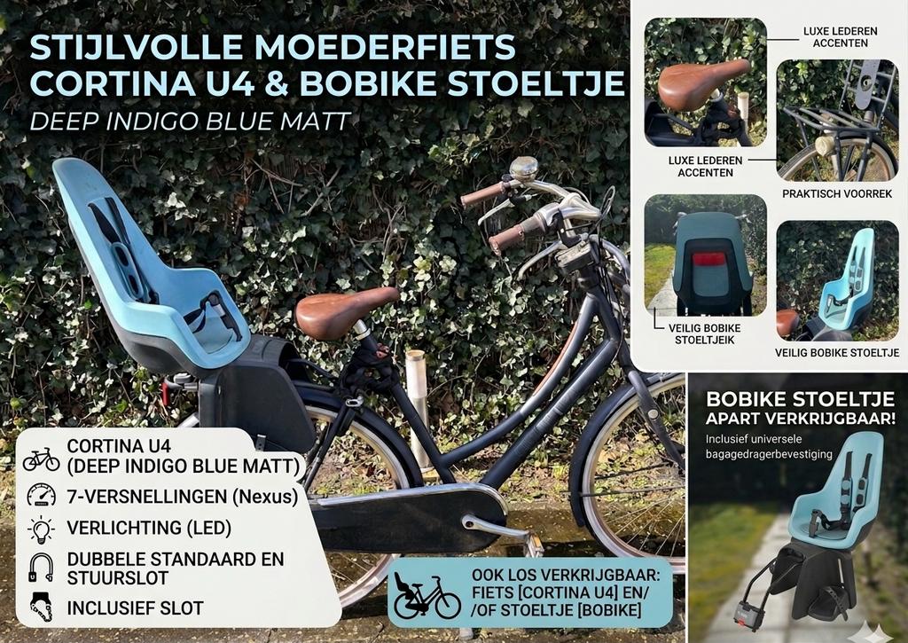 Cortina U4 Transport 28inch  Bobike Stoeltje, Gebruikt, Versnellingen, 50 tot 53 cm, Ophalen