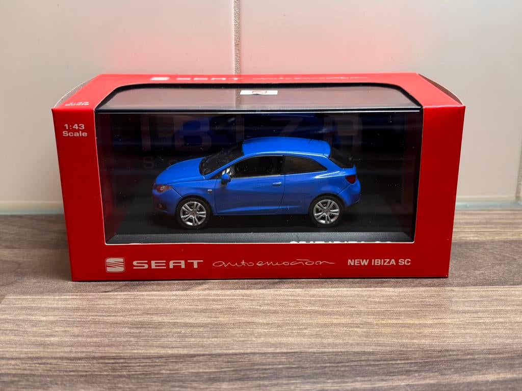 Seat Ibiza SC Gallia Blue Fischer 1:43, Ophalen of Verzenden, Nieuw, Auto, Overige merken