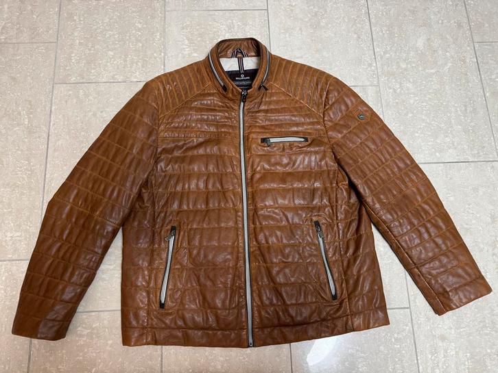 Milestone leren jas maat 3XL / maat 58, Kleding | Heren, Jassen | Zomer, Zo goed als nieuw, Overige maten, Bruin, Ophalen of Verzenden