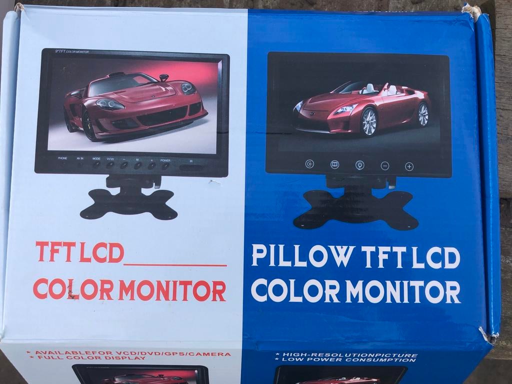 Auto Hoofdsteun TFT LCD Monitor met Achteruitrijcamera, Ophalen of Verzenden, Zo goed als nieuw