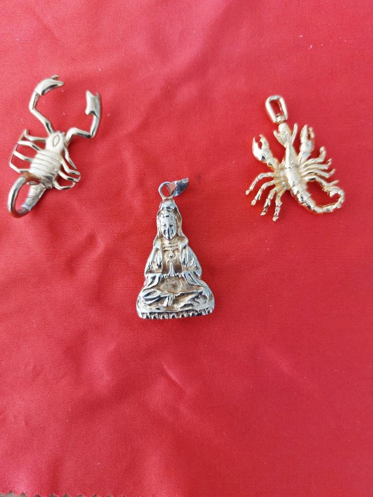 Te koop 2 x schorpioen hanger en boedha hanger, Overige merken, Overige materialen, Nieuw, Ophalen of Verzenden